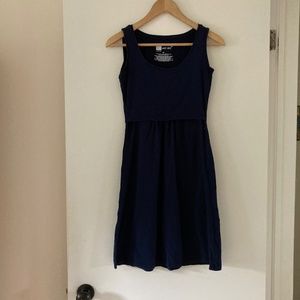 MEV navy sleeveless maternity/nursing dress